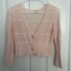 Short, Pale Pink Cardigan